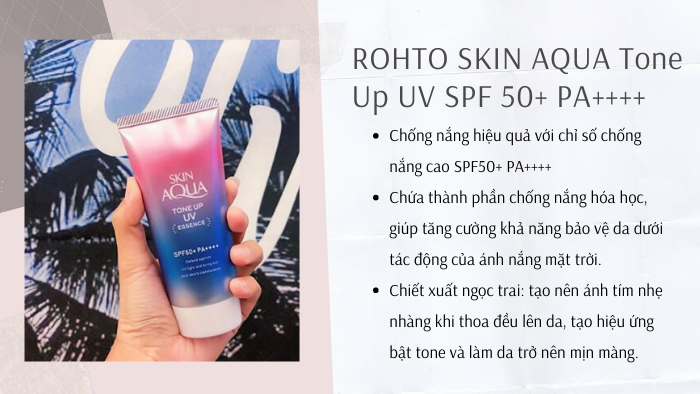 thành phần kem Kem của Rohto Skin Aqua Tone Up UV SPF