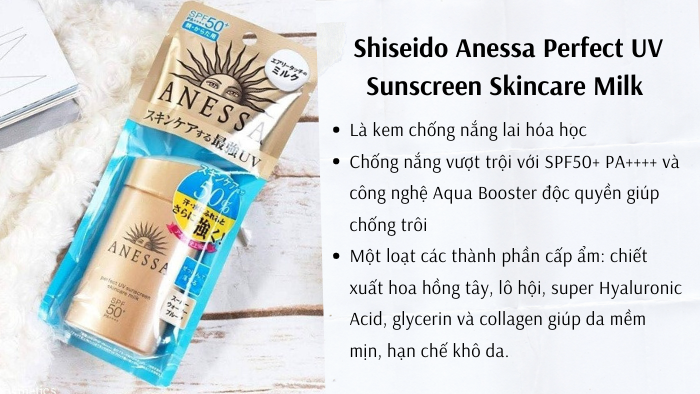 Thành phần Shiseido Anessa Perfect UV Sunscreen Skincare Sữa