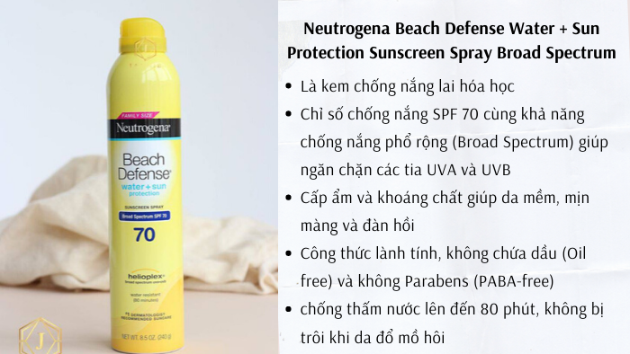 Neutrogena Beach Defense Water + Kem chống nắng Kem chống nắng Phổ rộng *